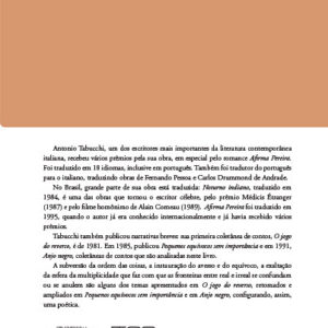 Alternative view of ANTONIO TABUCCHI CONTISTA: ENTRE A INCERTEZA DO SENTIDO E OS EQUÍVOCOS DA EXPERIÊNCIA