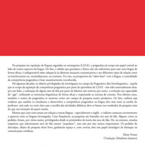 Alternative view of COMO ENSINAR PRAGMÁTICA - UM ESTUDO SOBRE O PEDIDO DE DESCULPAS EM ITALIANO