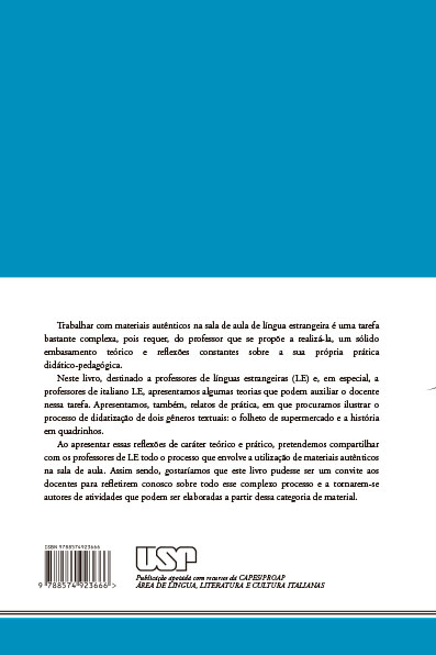 USO DE MATERIAIS AUTÊNTICOS NAS AULAS DE ITALIANO COMO LÍNGUA ESTRANGEIRA - TEORIA E PRÁTICAS (O) - Imagem 2